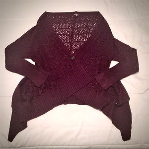 CHARLOTTE RUSSE Burgundy High/Low Knitted Camisole